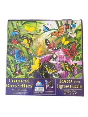 Sunsout 1000 piece Jigsaw puzzle Tropical Butterflies New Made in USA